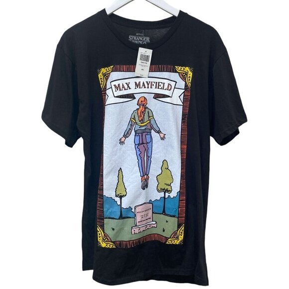 Hot Topic Stranger Things T-shirt Medium Black Cotton Tee NWT - Picture 1 of 7